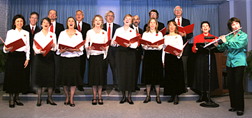 Aesthetic Realism Theatre Co.
                                  chorus singing Carol of the Drum